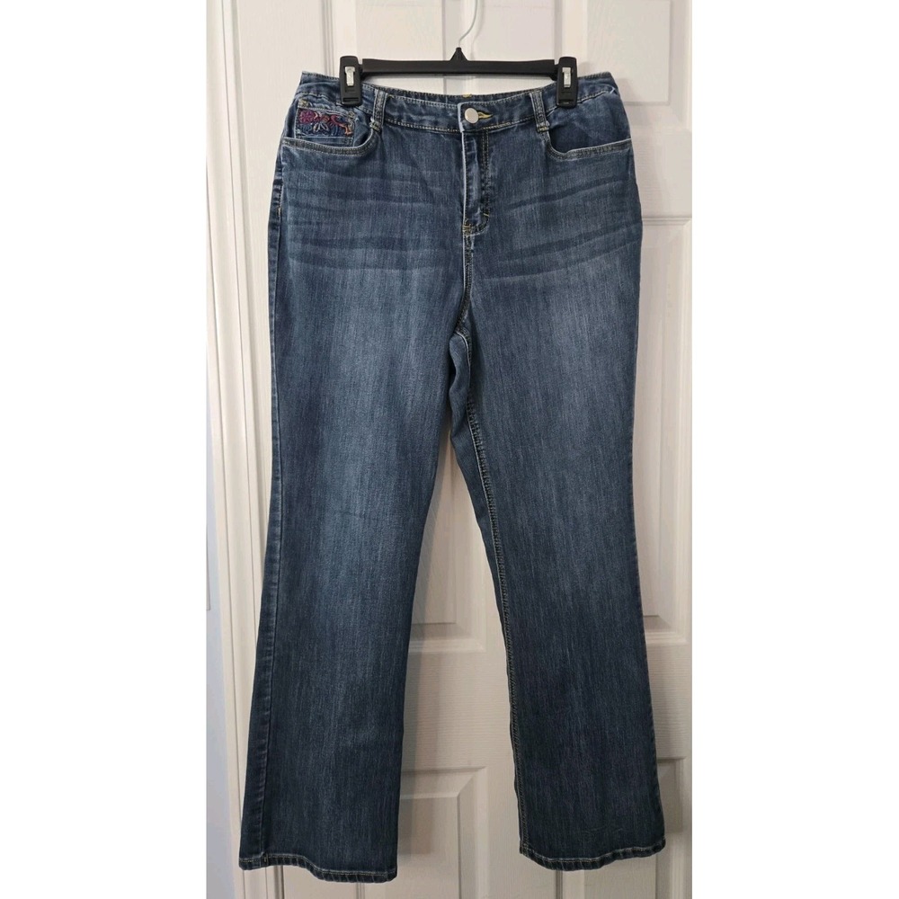 Christopher Banks Womans Jeans Size 12 Embroidery & Sequence